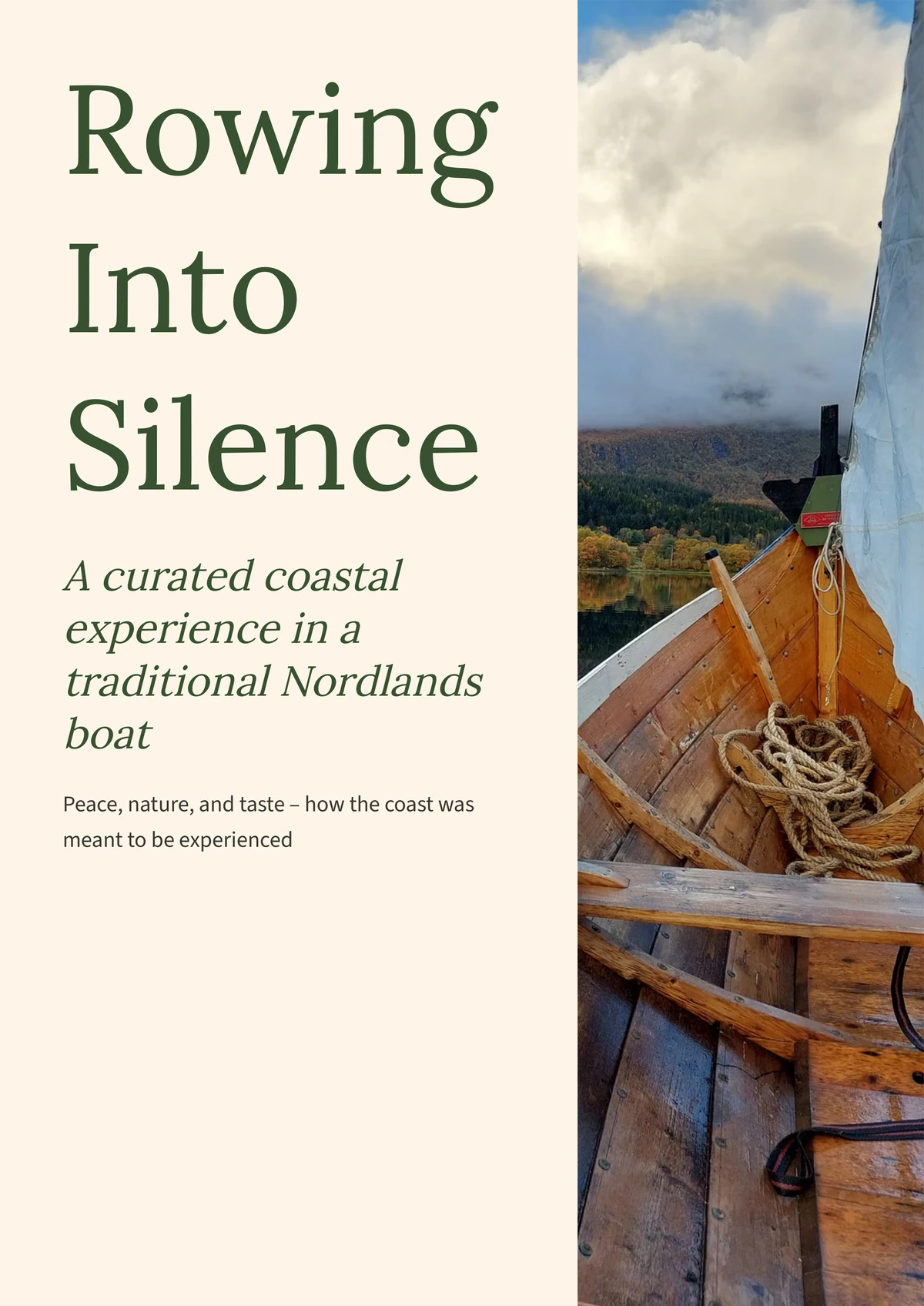 Forside: Rowing into Silence